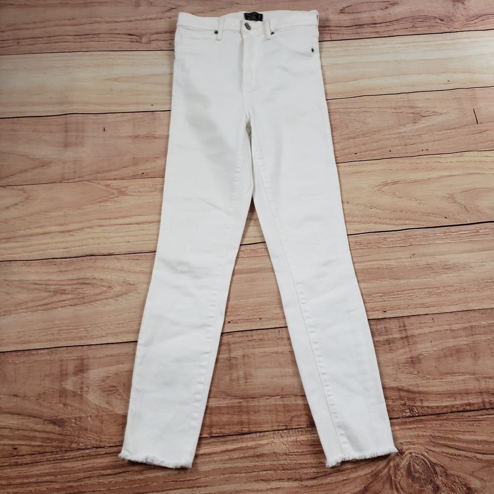 Abercrombie & Fitch Jeans Womens 0 White Jeggings Skinny High Rise Ladies *